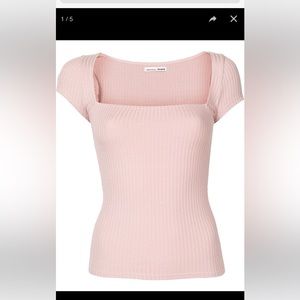 Small Reformation Bardot knit top - pink